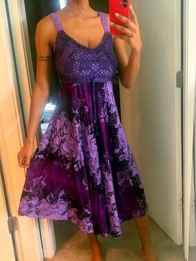 Purple crochet sundress